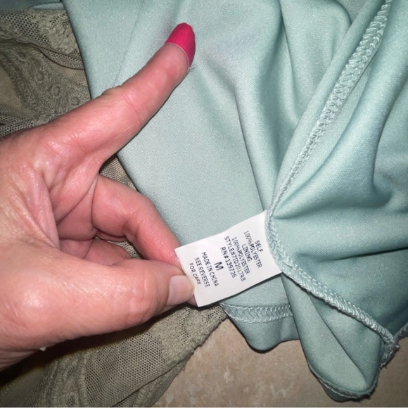 Altar’d State floral green sheer maxi dress Sz M - Picture 13 of 13